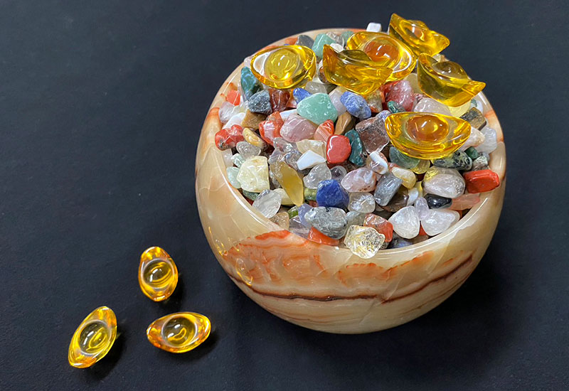 紅龍玉-玉石聚寶盆 紅龍玉聚寶盆